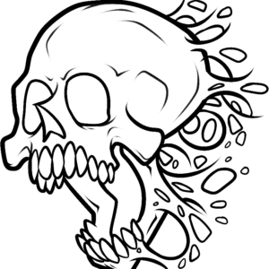 Skull coloring pages printable for free download