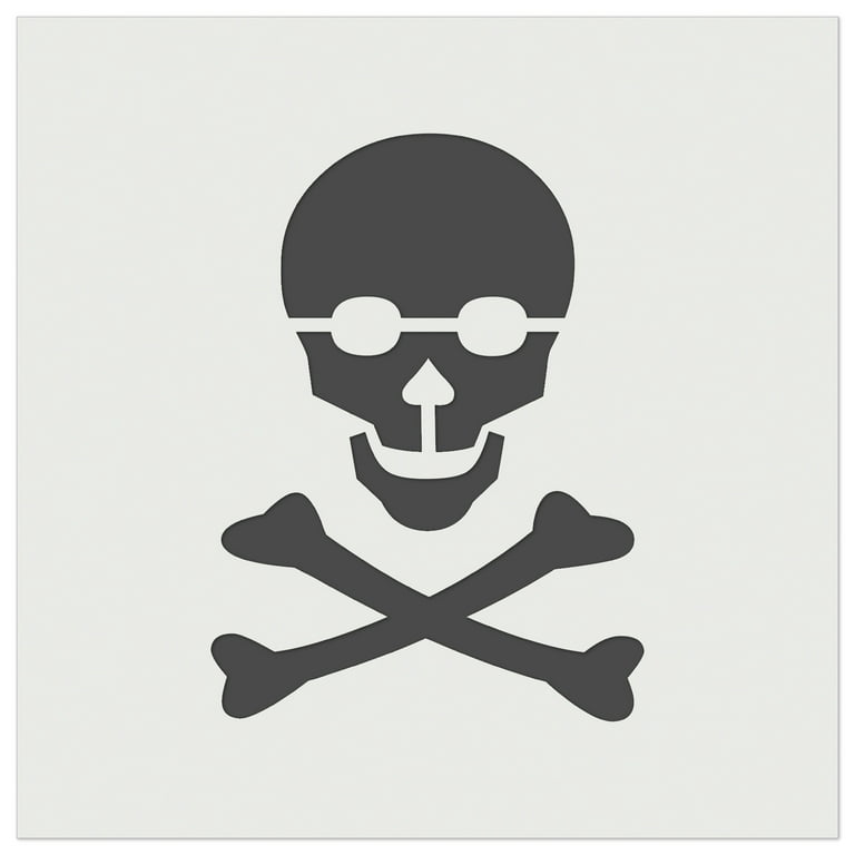 Skull and crossbones solid diy cookie wall craft stencil