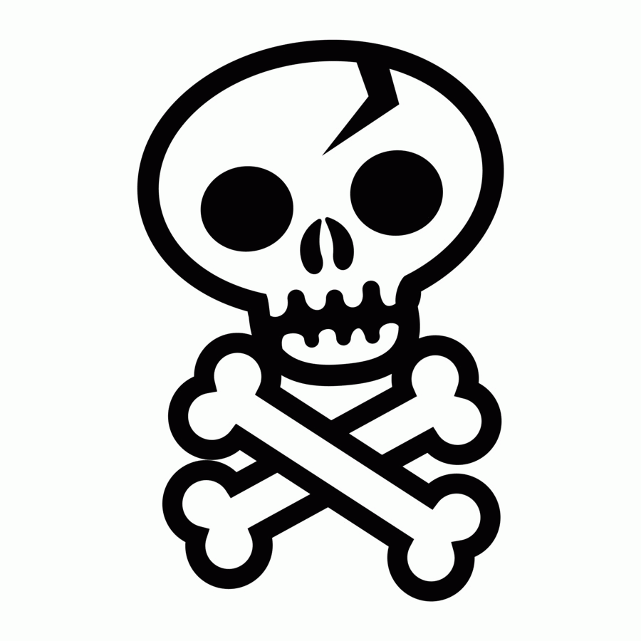 Pirate skull coloring pages