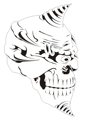 Sale stencil airbrush skullmania large by revans
