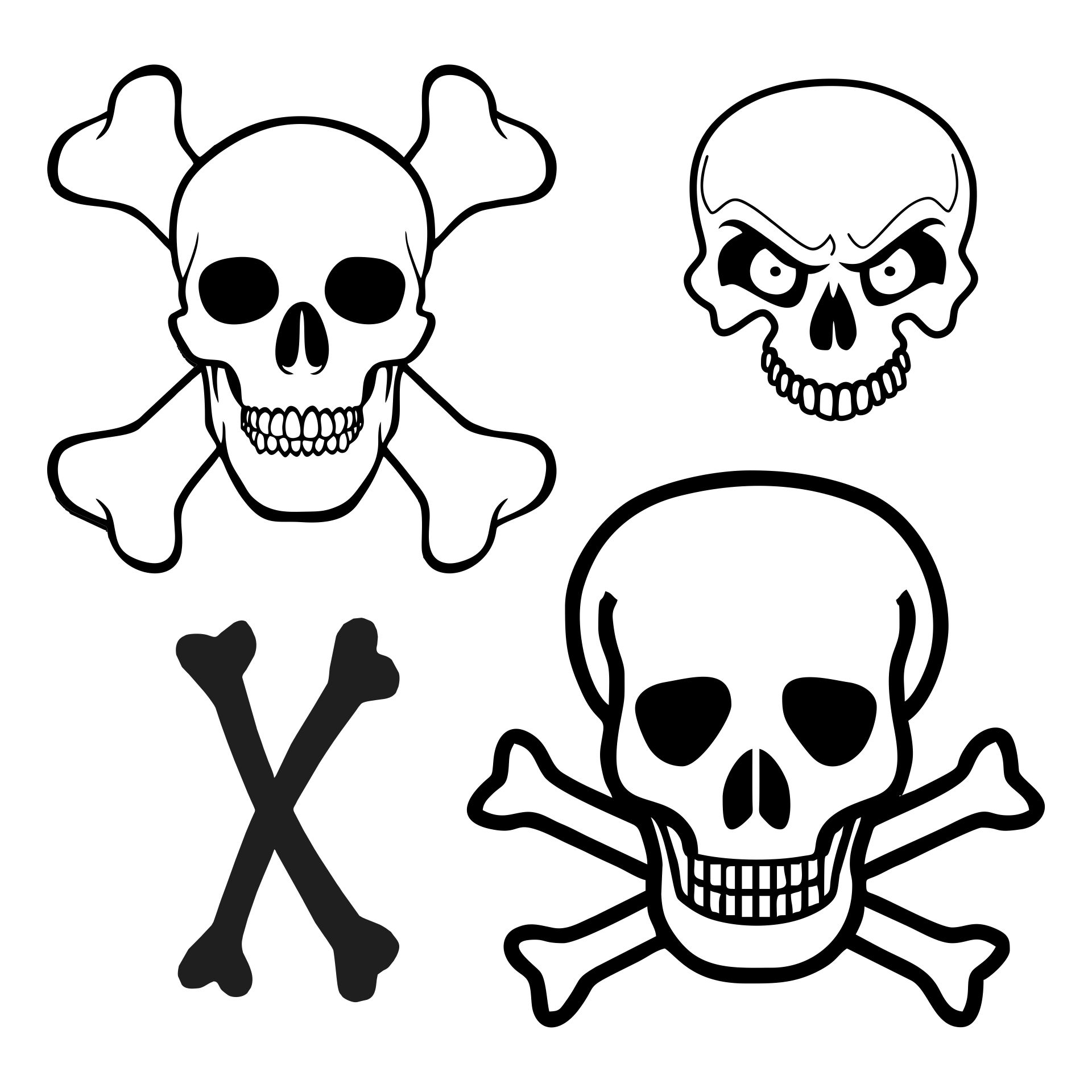 Best printable pirate skull and crossbones pdf for free at