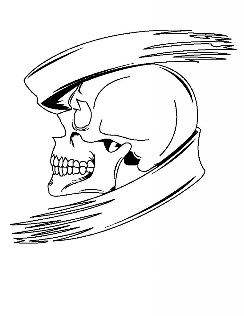 Free printable skull coloring pages for kids
