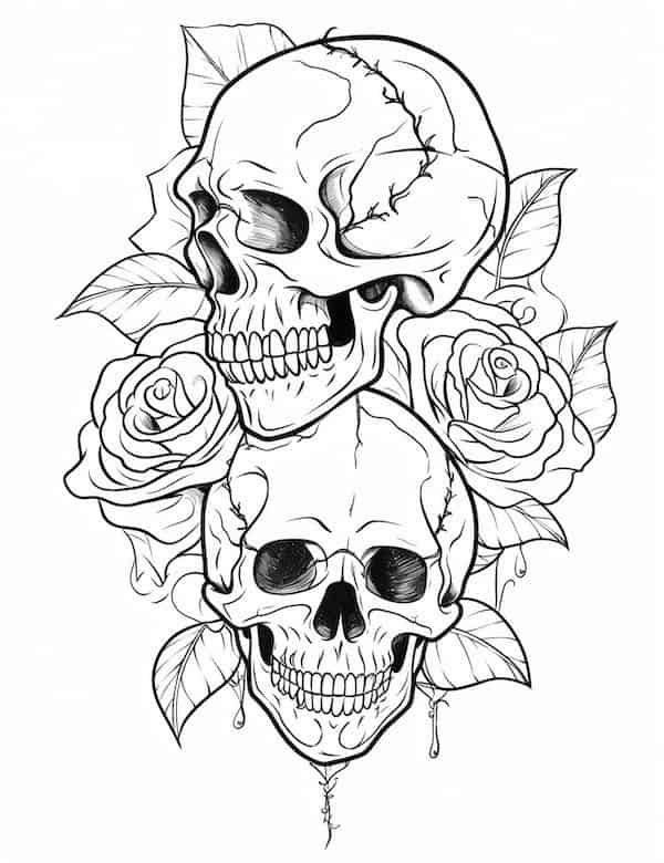 Beautiful rose coloring pages for kids and adults