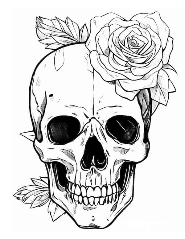 Beautiful rose coloring pages for kids and adults