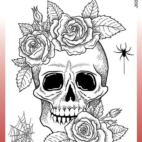 Skull roses