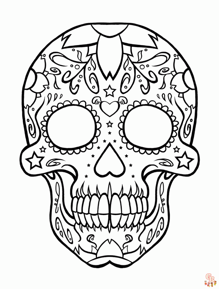 Celebrate cinco de mayo with fun skull coloring pages