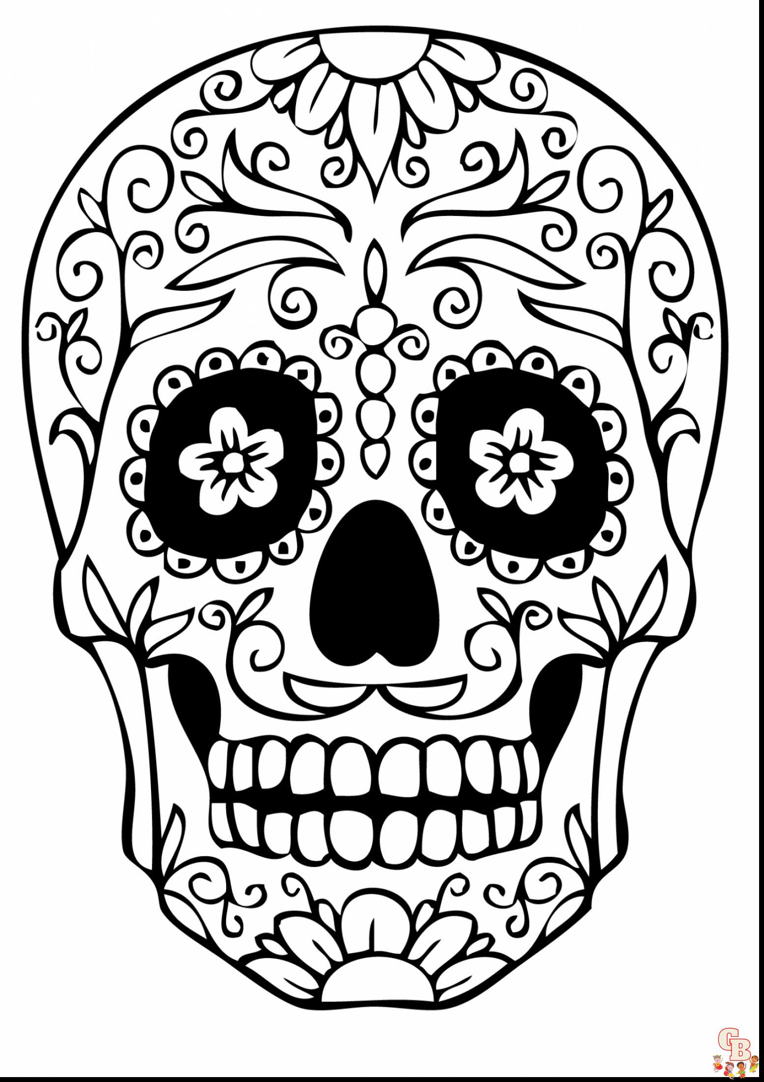 Celebrate cinco de mayo with fun skull coloring pages