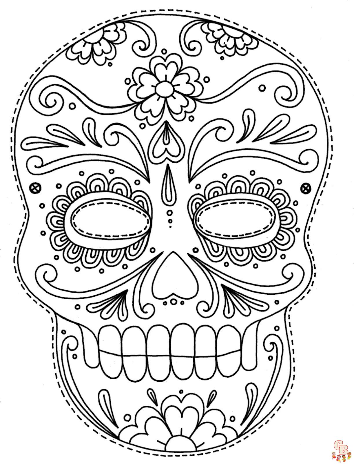 Celebrate cinco de mayo with fun skull coloring pages
