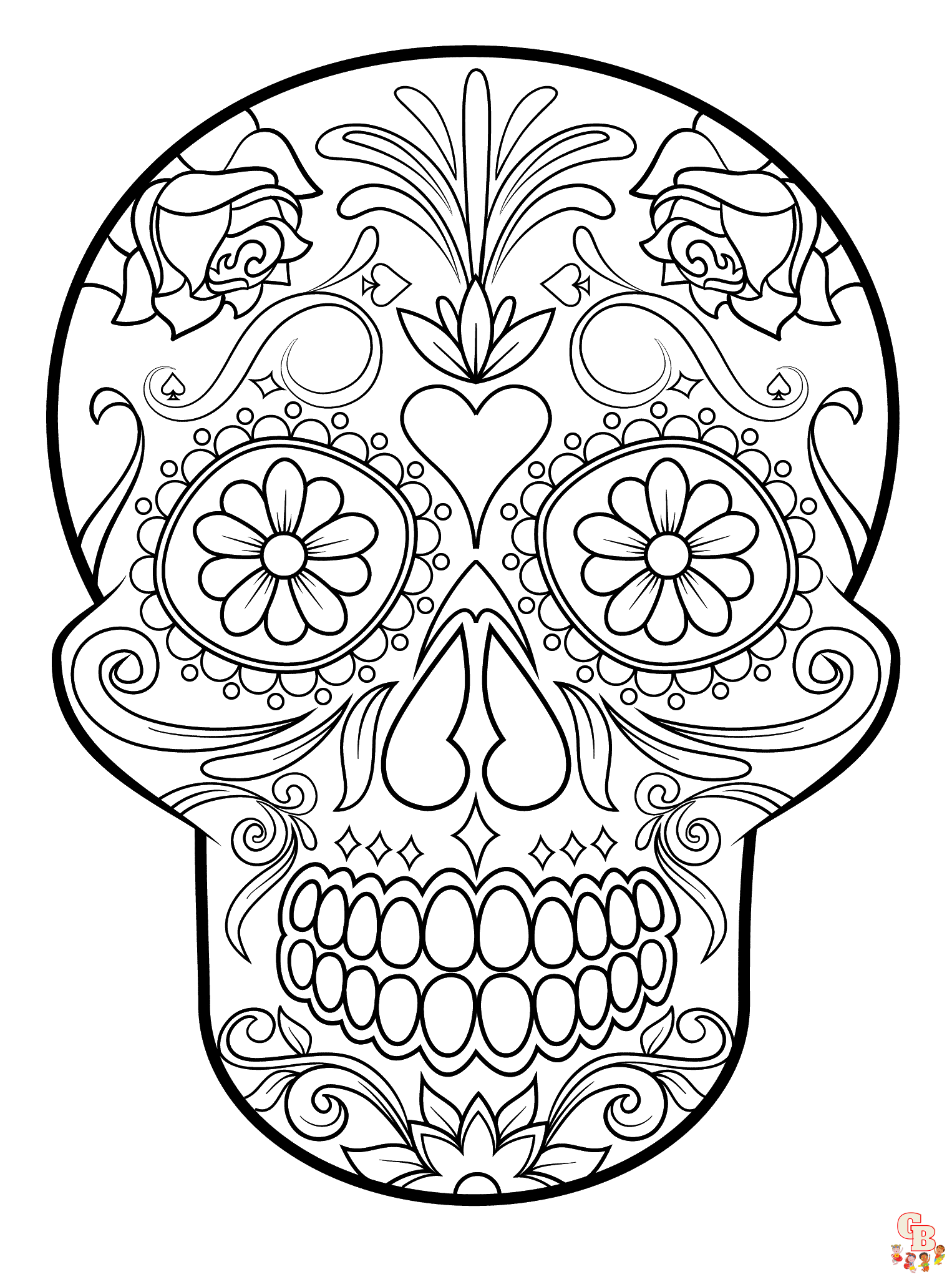 Celebrate cinco de mayo with fun skull coloring pages