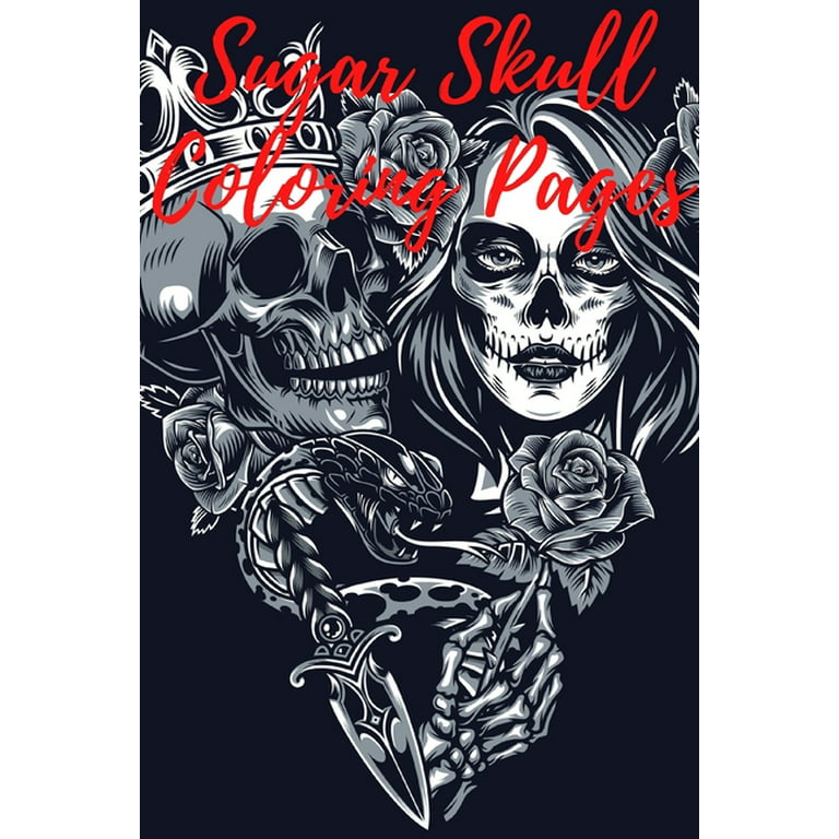 Sugar skull coloring pages kids coloring pages paperback