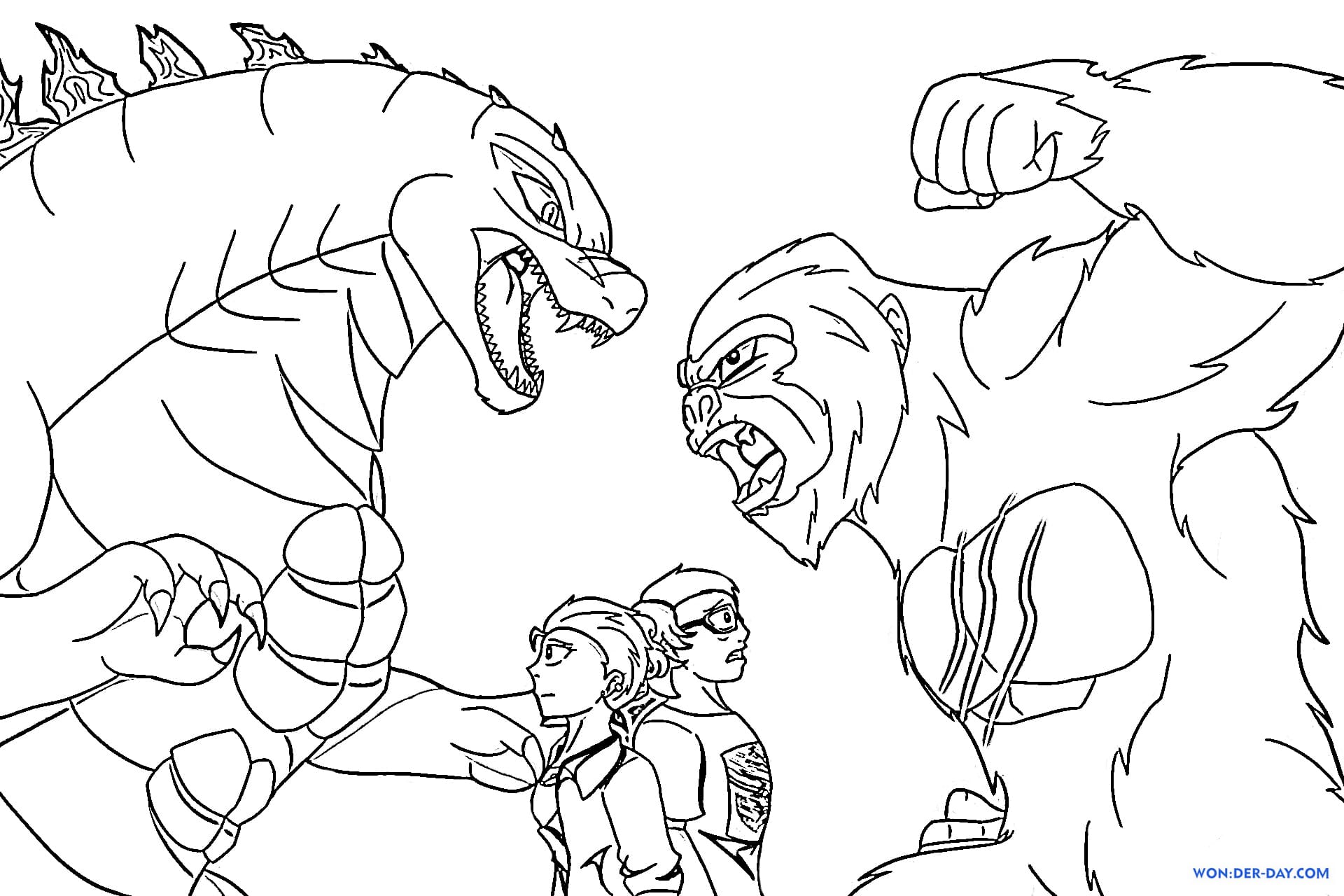 King kong coloring pages print and color