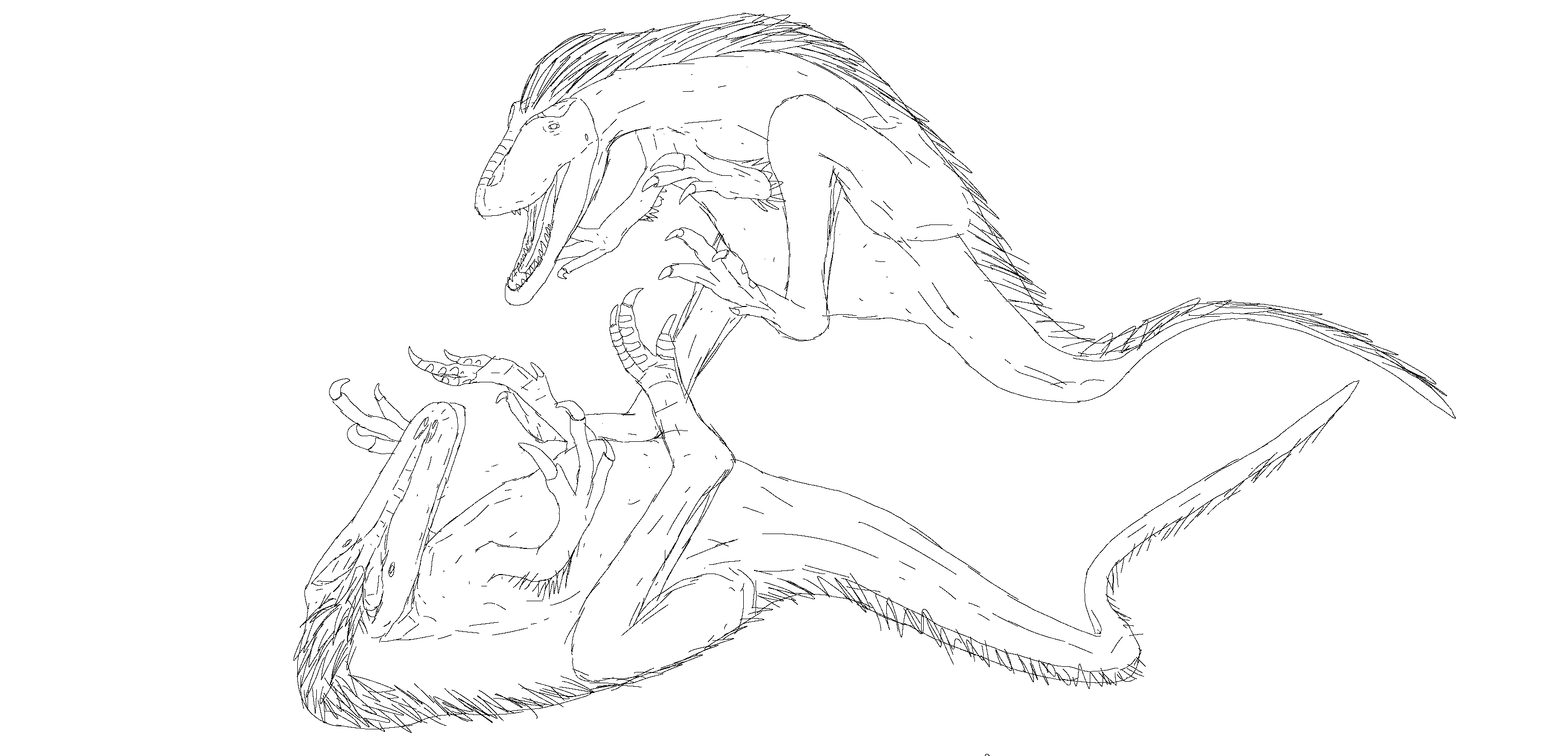 Dryptosaurus fight by me rpaleoart