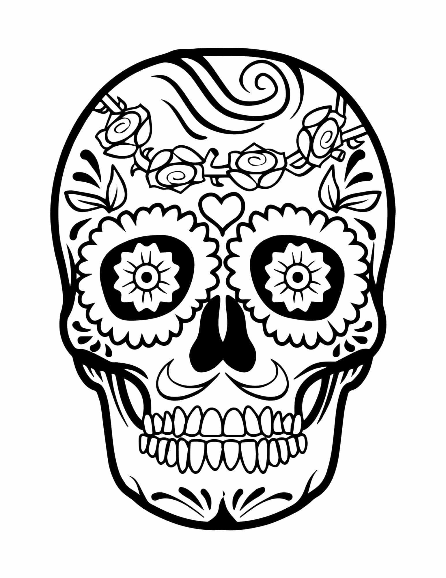 Day of the dead coloring pages