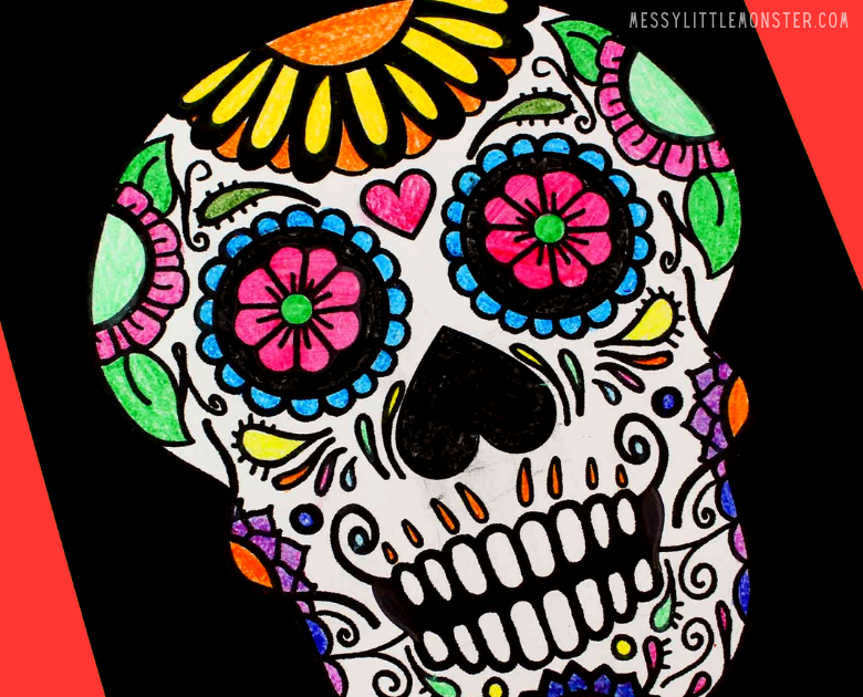 Day of the dead coloring page