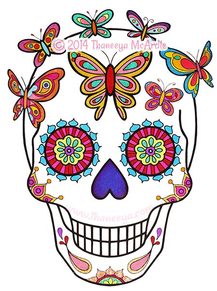 Day of the dead coloring book by mcardle â