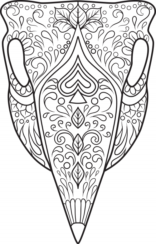 Sugar skull coloring page