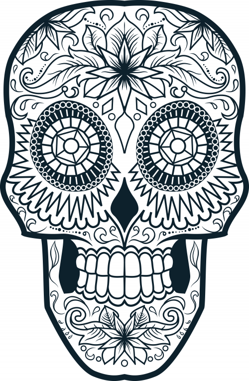 Sugar skull coloring page