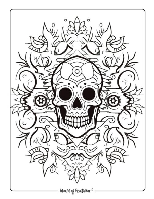 Skull coloring pages