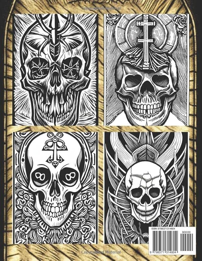Memento mori coloring book a horror coloring book of scary floral patterned skulls for teens adults ray rudra books