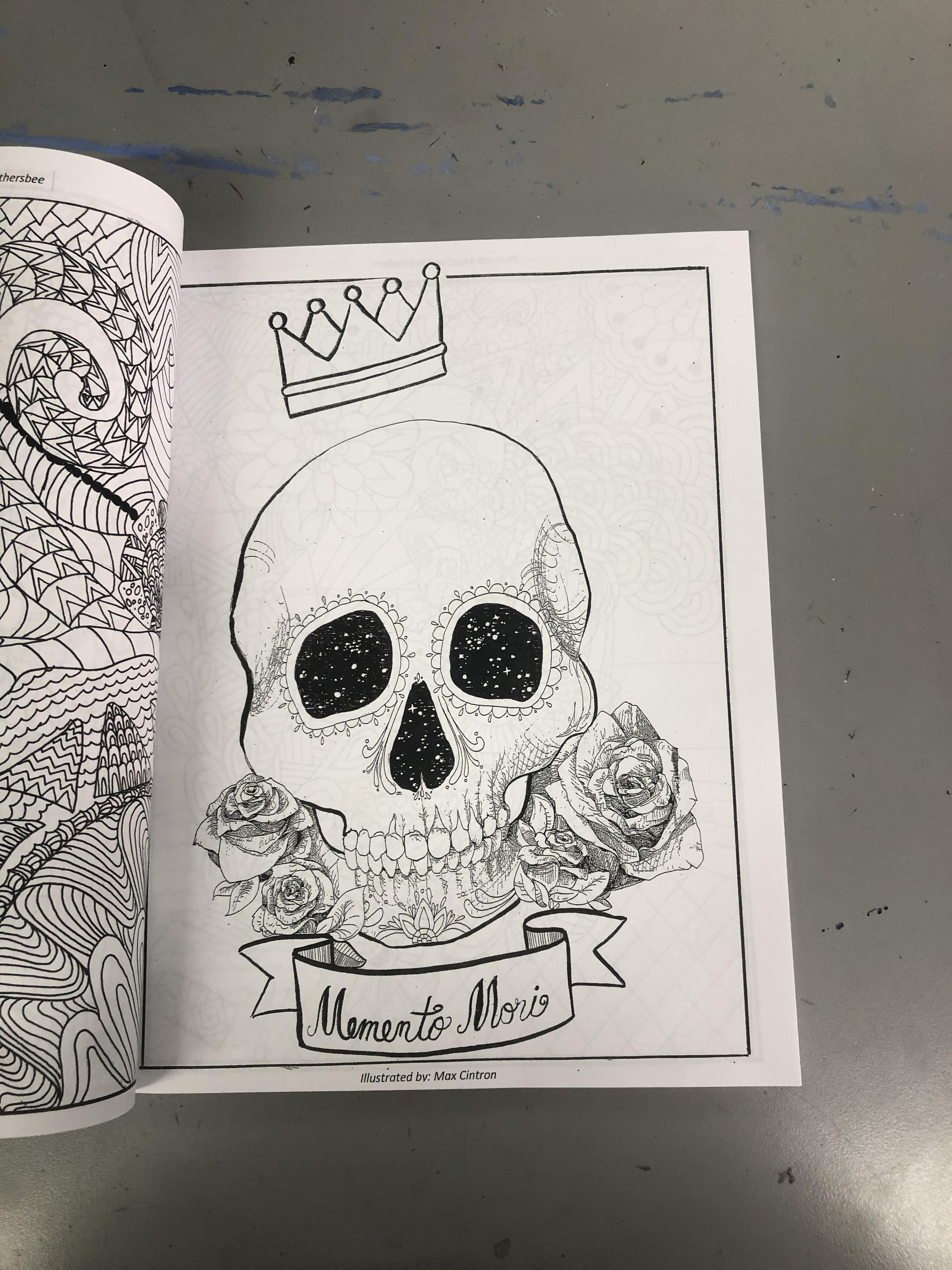 Theres this assignment called the adult coloring page in my art class and it has a bunch of âcoloring pagesâ from old students this was the first page that i randomly flipped