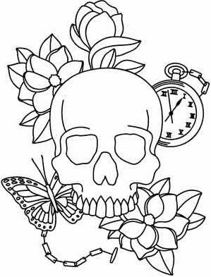 Skull colouring in skull coloring pages paper embroidery tattoo design drawings