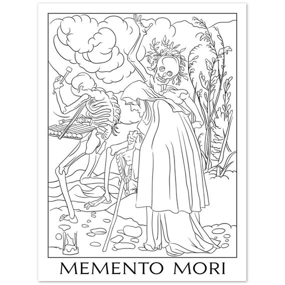 Memento mori jumbo coloring poster