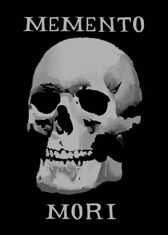 Memento mori skull poster by vasili nikolaev