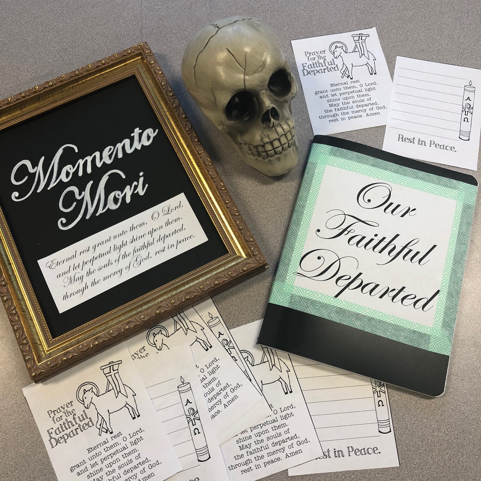 Look to him and be radiant memento mori activities for halloween all souls and all saints