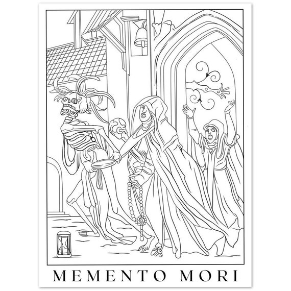 Memento mori jumbo coloring poster