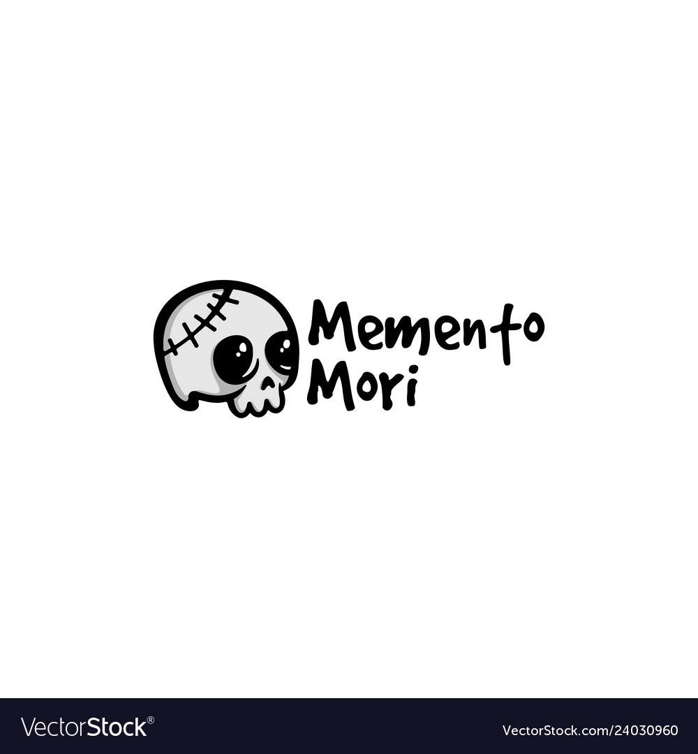 Memento mori skull logo royalty free vector image