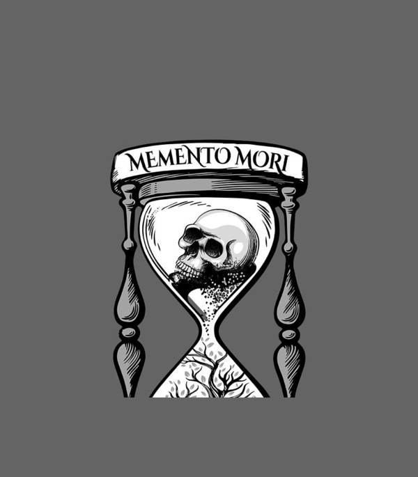 Memento mori memento vivere skull design stoic memento mori art print by parla firoza