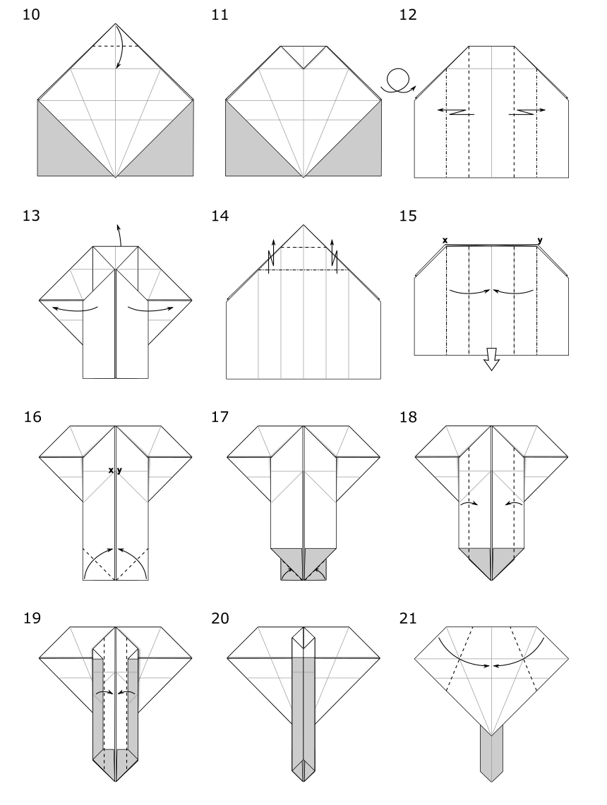 Origami skull bookmark