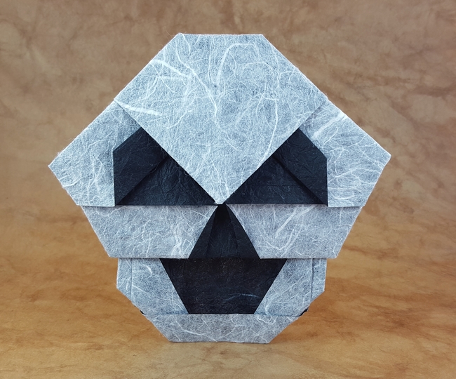 Origami skulls and skeletons