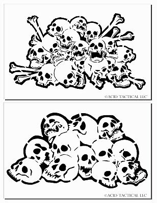 Mylar skull spray painting stencils rc model gun airbrush skulls mask designs
