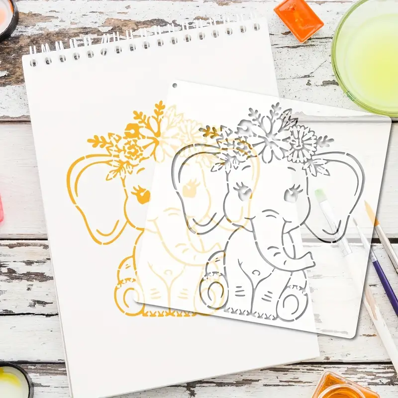 Floral animals stencils reusable floral skull stencil with