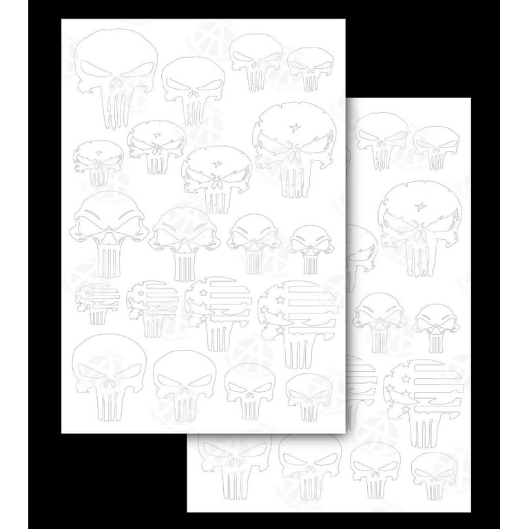 Pack camouflage easypeel spray paint cerakote camo gun stencils punisher skulls