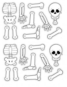 Printable skeleton craft coloring page crafts and worksheets for preschooltoddler and kindergarten