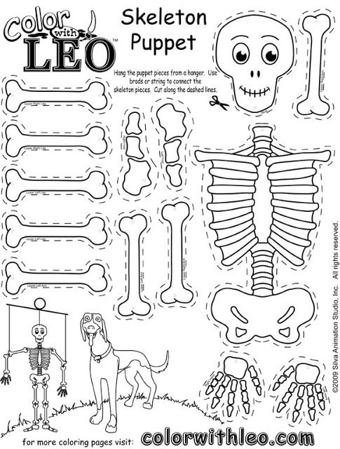 Skelly the skeleton girl review free activities skeleton craft skeleton puppet puppet crafts