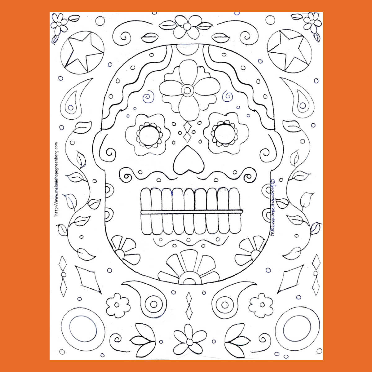 Free printable halloween skeleton mask for a diy costume