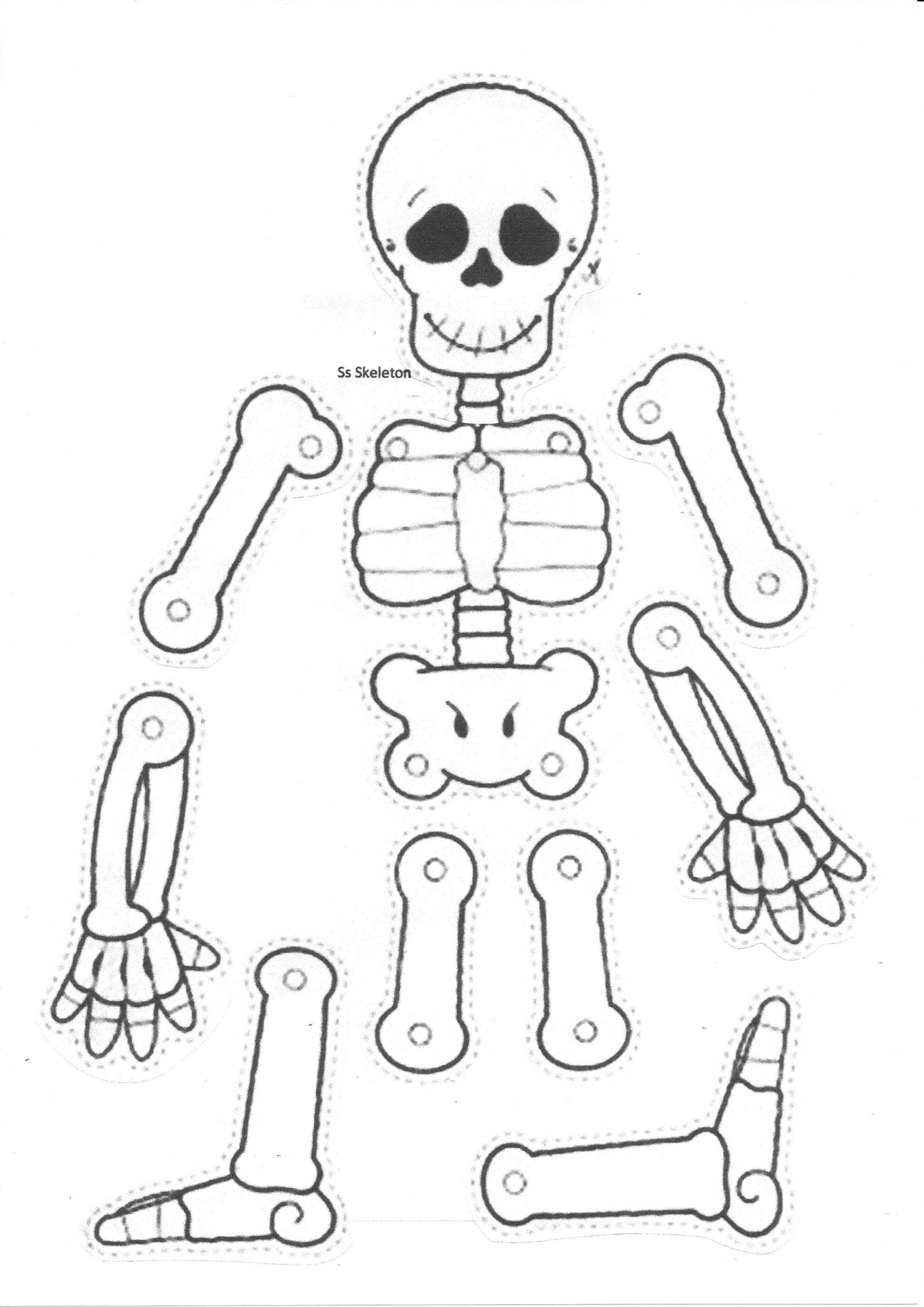 Ss skeleton jointed puppet craft halloween activities for kids halloween activities skeleton craft