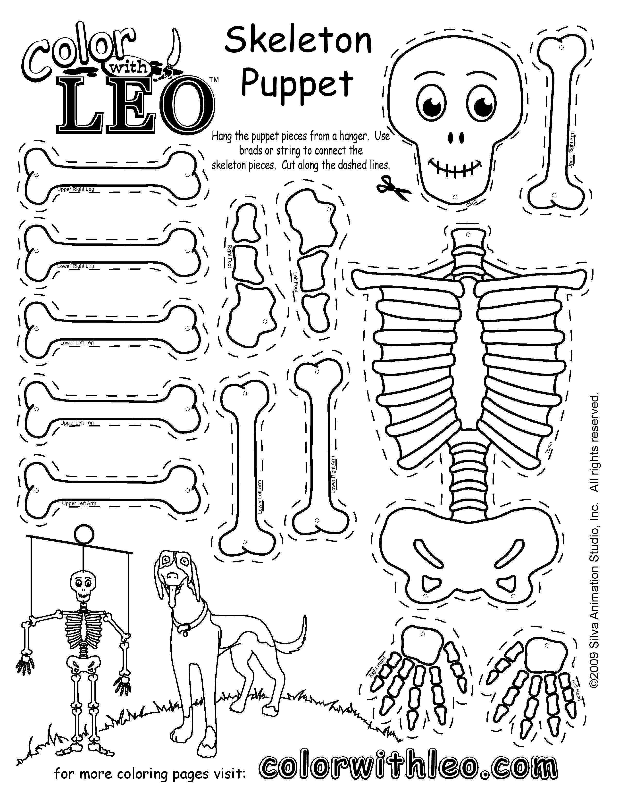 Skeleton puppet skeleton craft skeleton puppet puppet crafts
