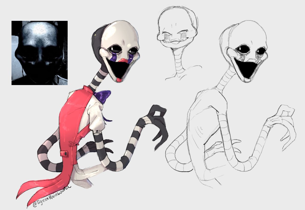 Tigerarainbowraopened for missions on x imagine drawing the character that only appears for seconds in that fnafplus teaser httpstcolymloimds x