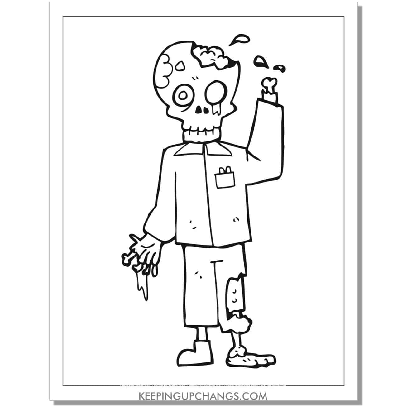 Free zombie coloring pages sheets most popular printables