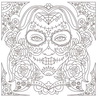 Adult coloring books pdf skull images