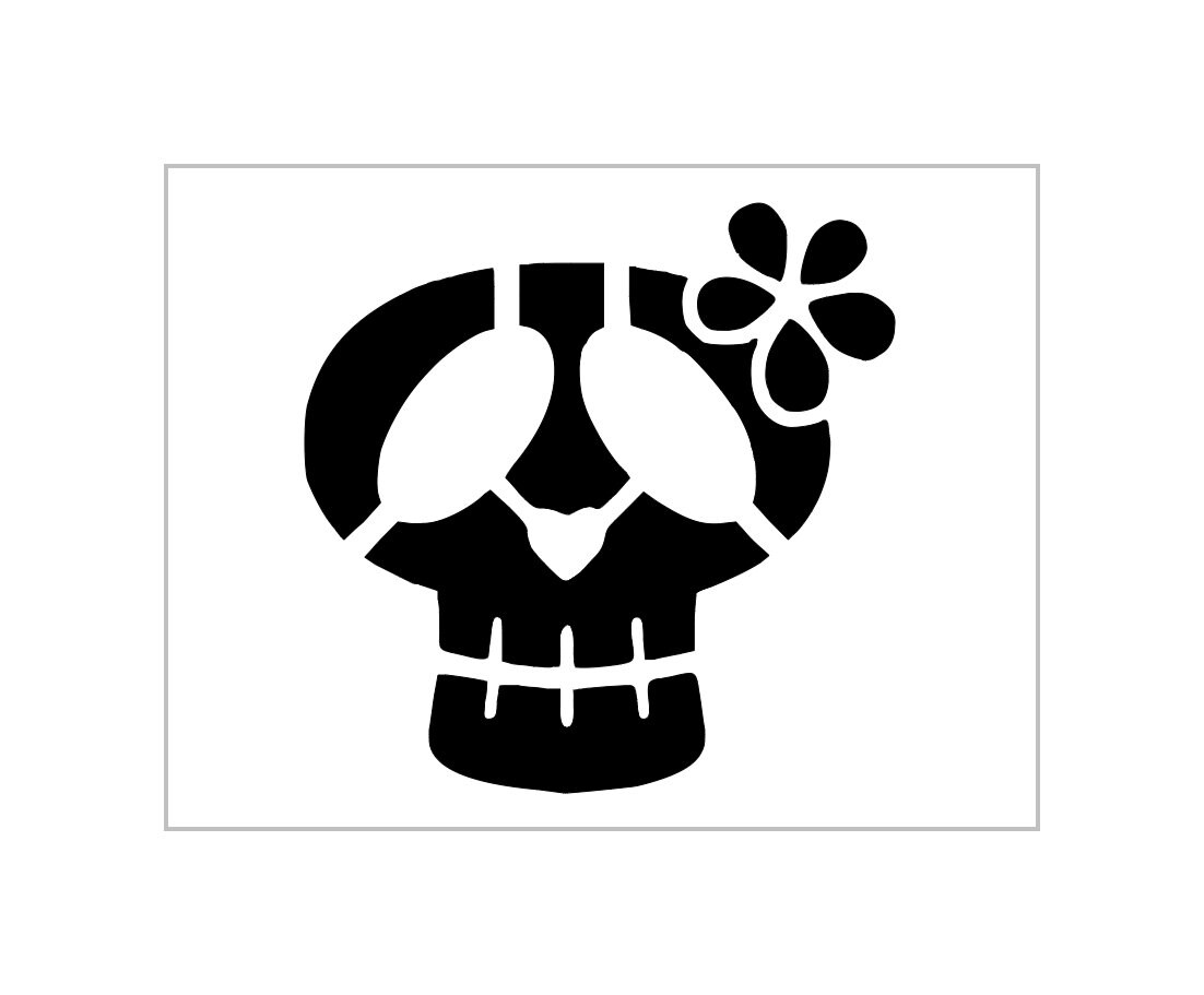 Sugar skull stencils for pumpkin