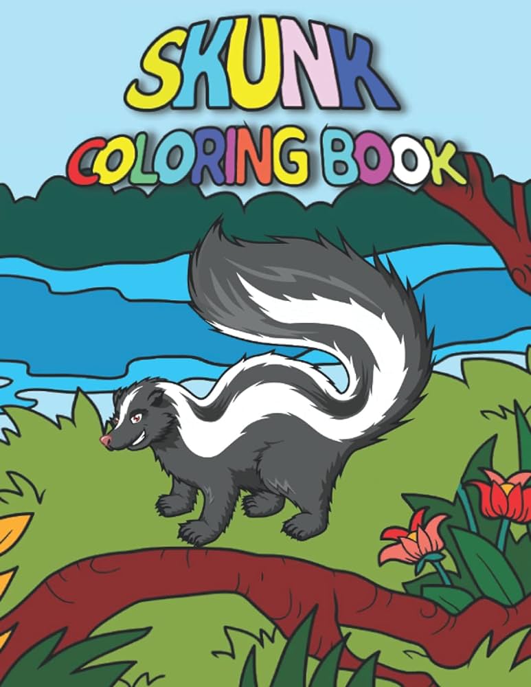 Skunk loring book featuring fun gorgeous and unique stress relief relaxation skunk loring pages banks tuesday books