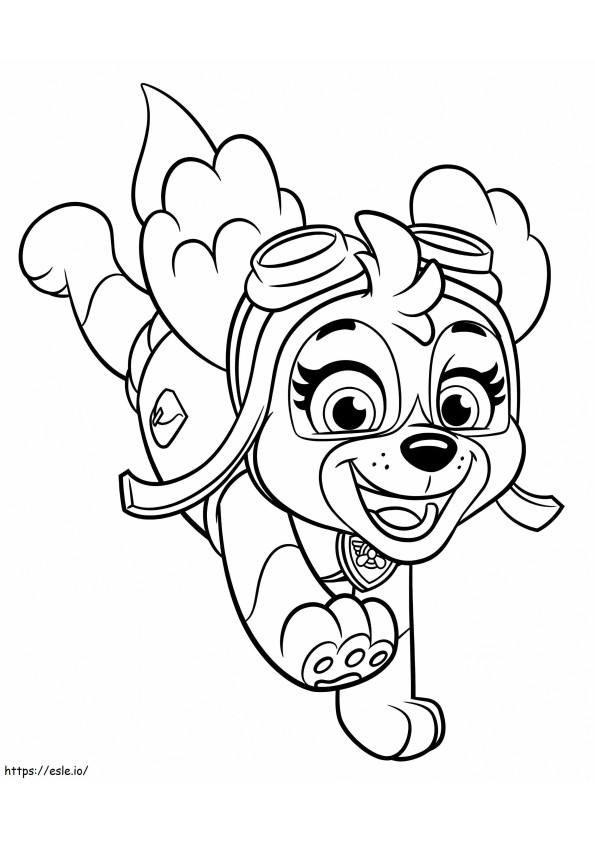 Skye from paw patrol coloring page