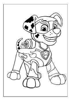 Join the adventure with printable mighty pups coloring pages collection for kids