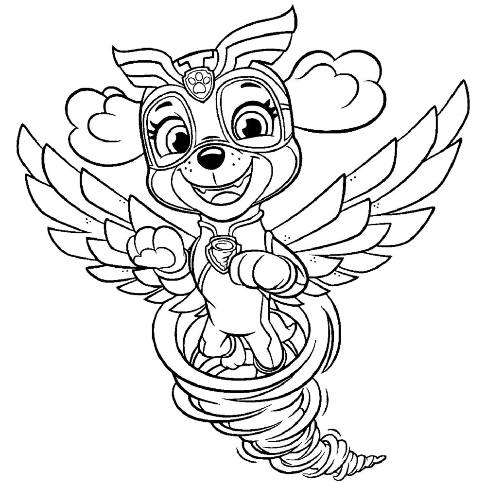Paw patrol mighty pups coloring pages â having fun with children