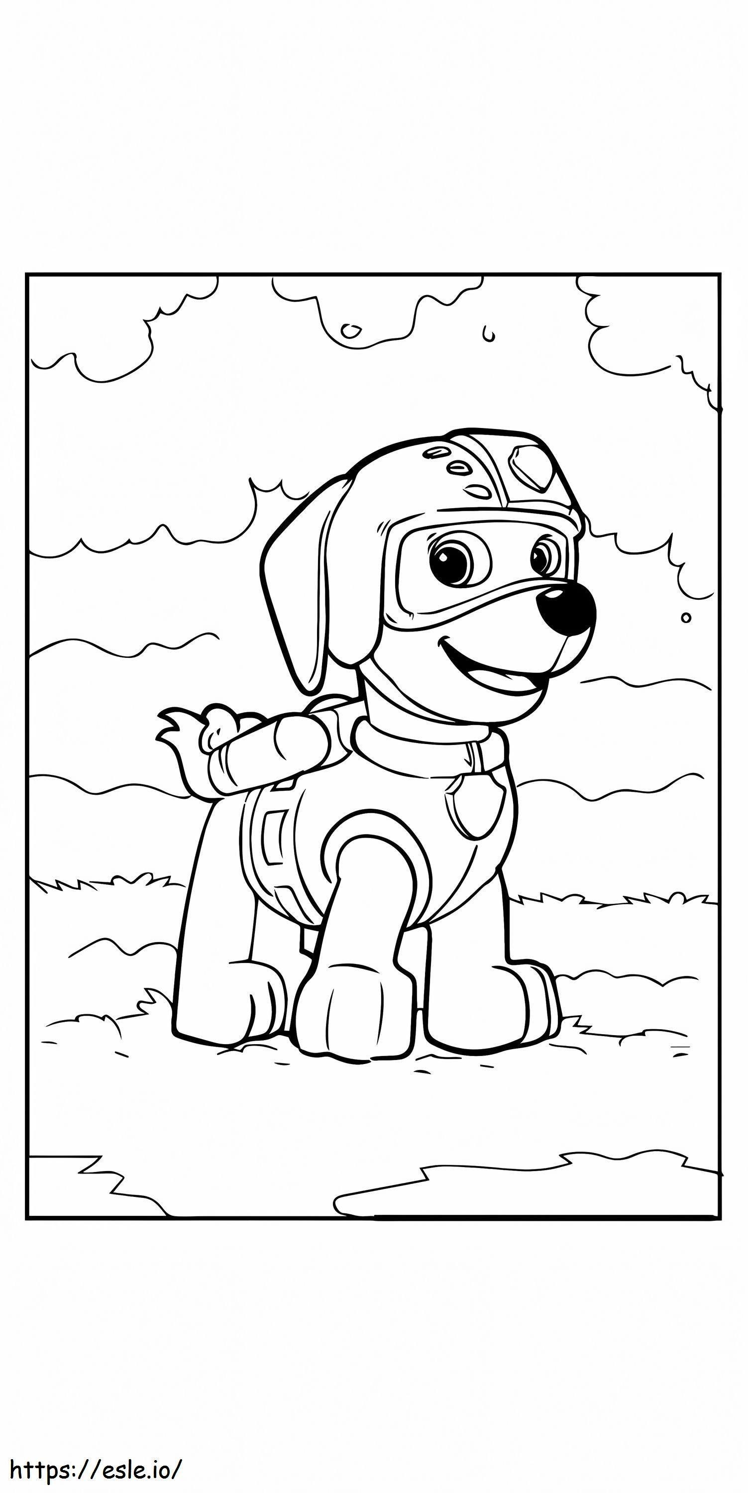 Paw patrol mighty pups skye for kids coloring page